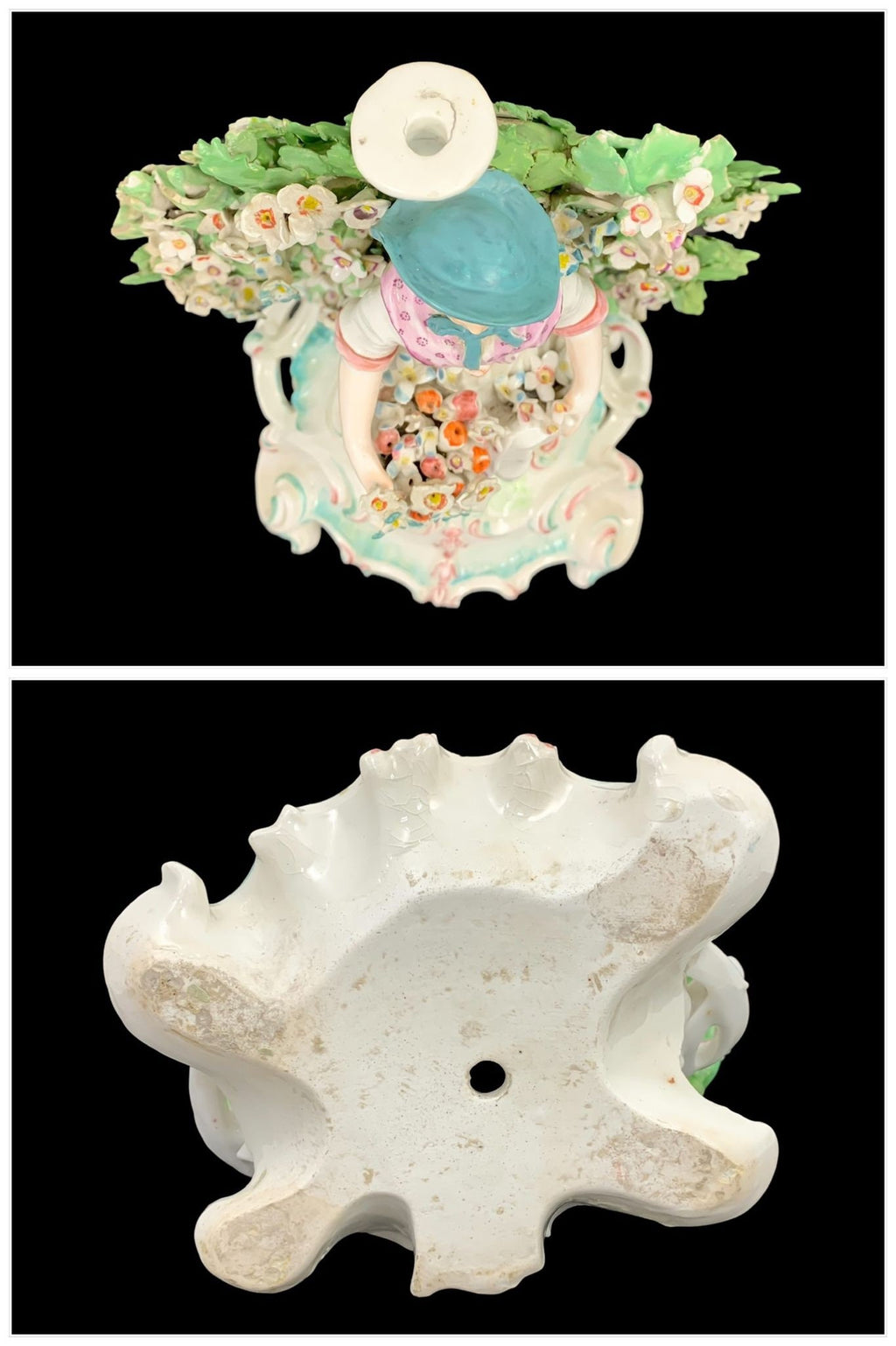 Rare Derby Porcelain Figural Candlesticks: Basket Shepherds, Circa 1765