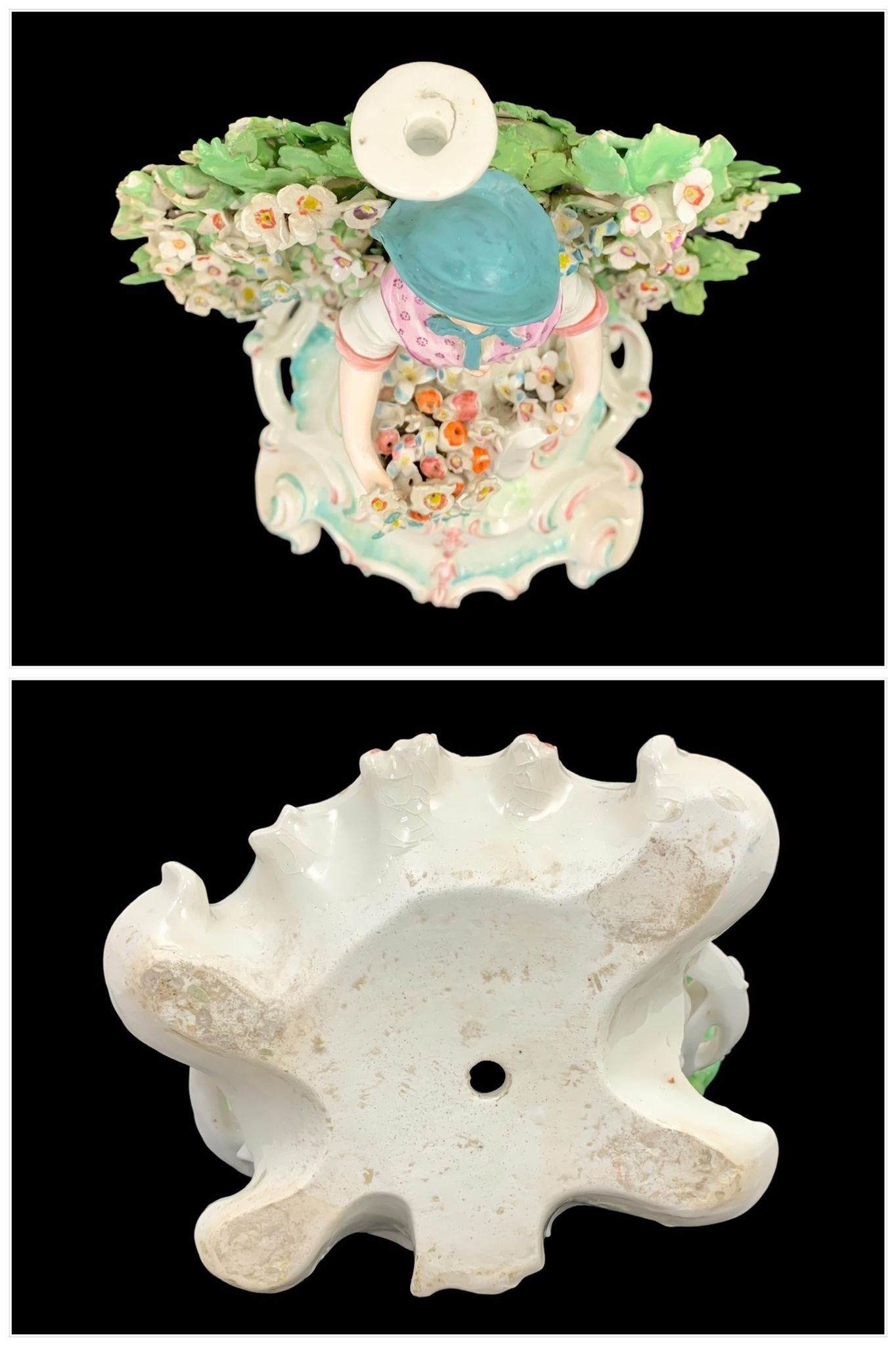 Rare Derby Porcelain Figural Candlesticks: Basket Shepherds, Circa 1765