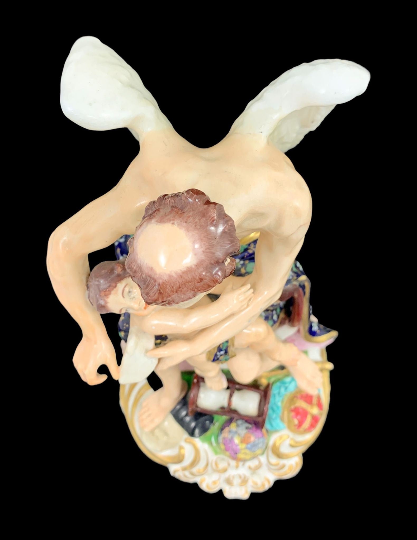 Early Derby Porcelain Figure: Time Clipping Wings of Love, c. 1765
