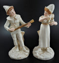 Antique Royal Worcester figures,James Hadley,musicians,1885, very rare