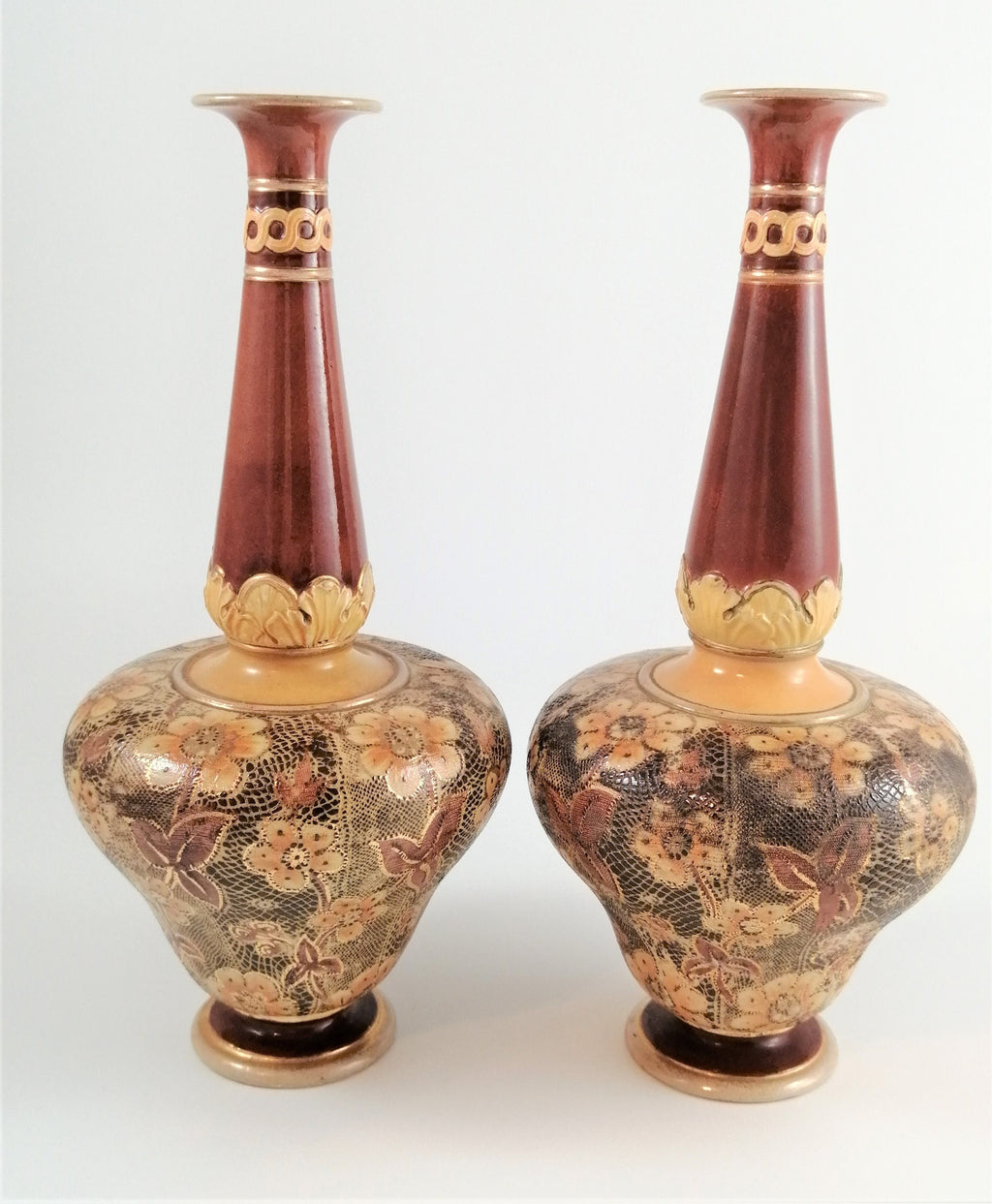 Late 19th Century Royal Doulton Slater's Patent Vase,set of 2