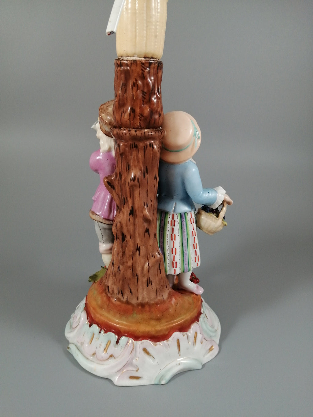 Antique Porcelain Lamp, Sitzendorf, Late 19th C.