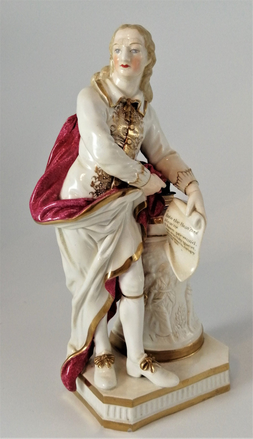 Antique Derby porcelain figures of Milton circa 1780-1785.
