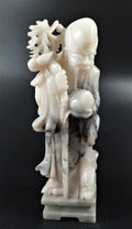 Chinese Republic carved soapstone figurine of Shou (壽),also known as Shouxing 壽星.