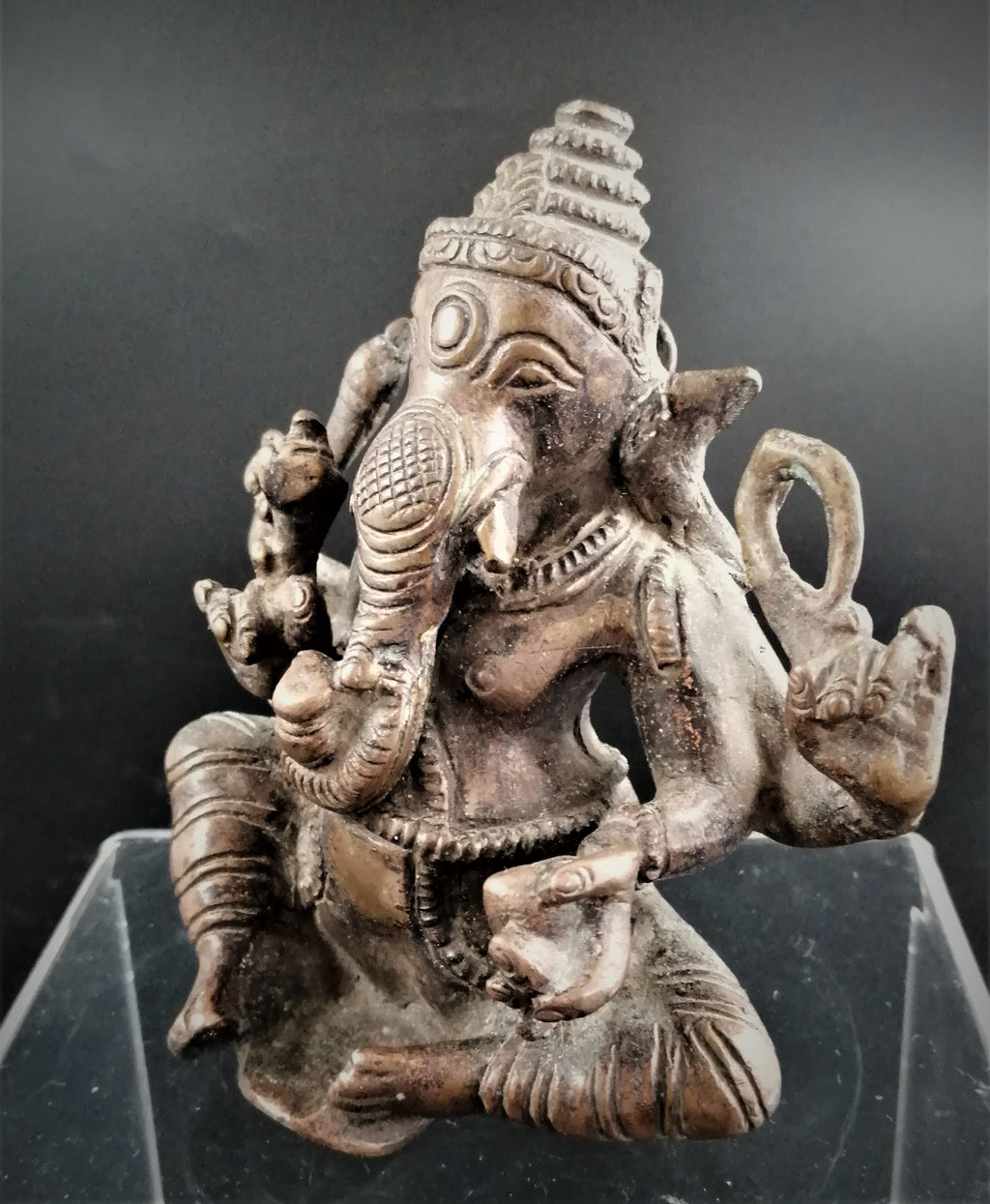 Antique bronze figurine, depicting Ganesha,19th