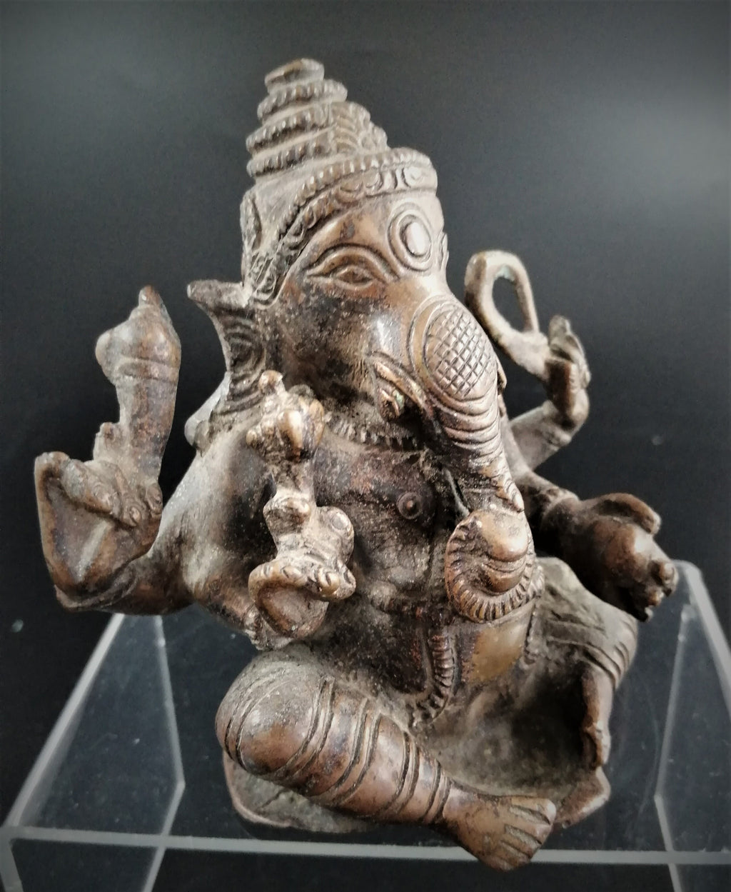 Antique bronze figurine, depicting Ganesha,19th