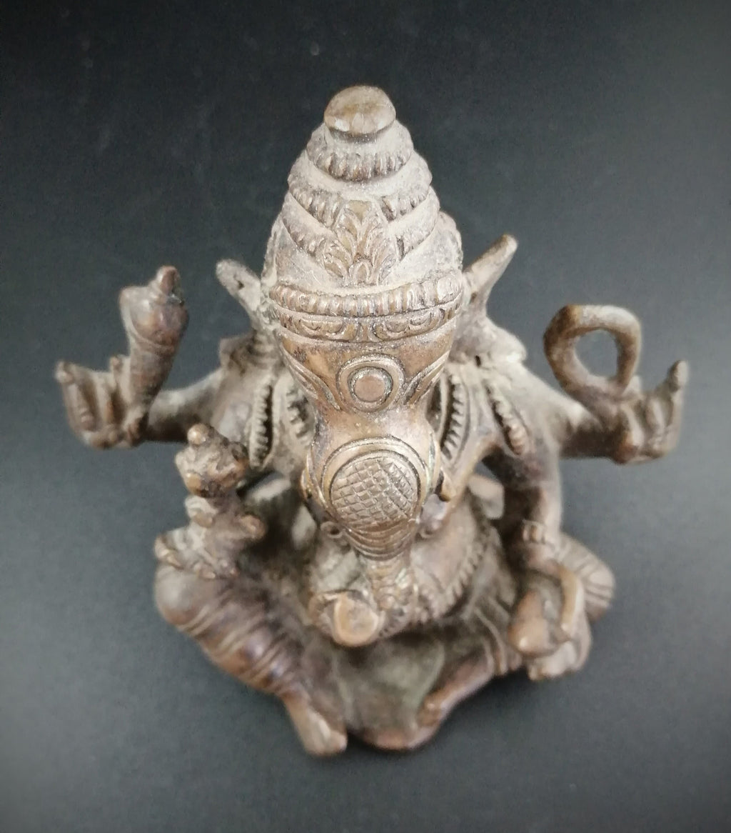 Antique bronze figurine, depicting Ganesha,19th