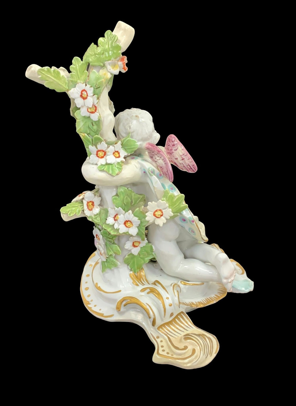 Chelsea Derby Figure of Cupid Kneeling by Tree, c. 1770