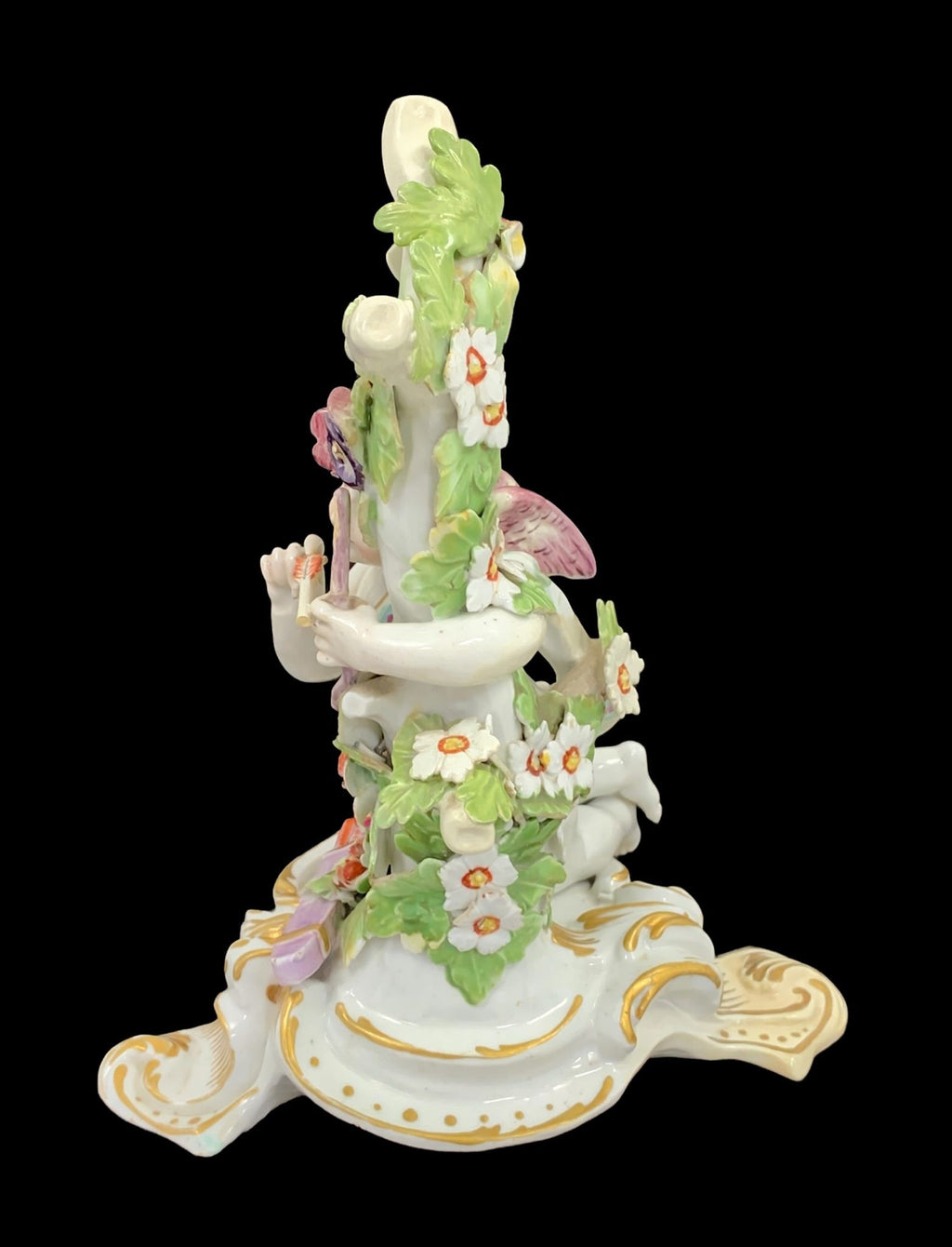 Chelsea Derby Figure of Cupid Kneeling by Tree, c. 1770
