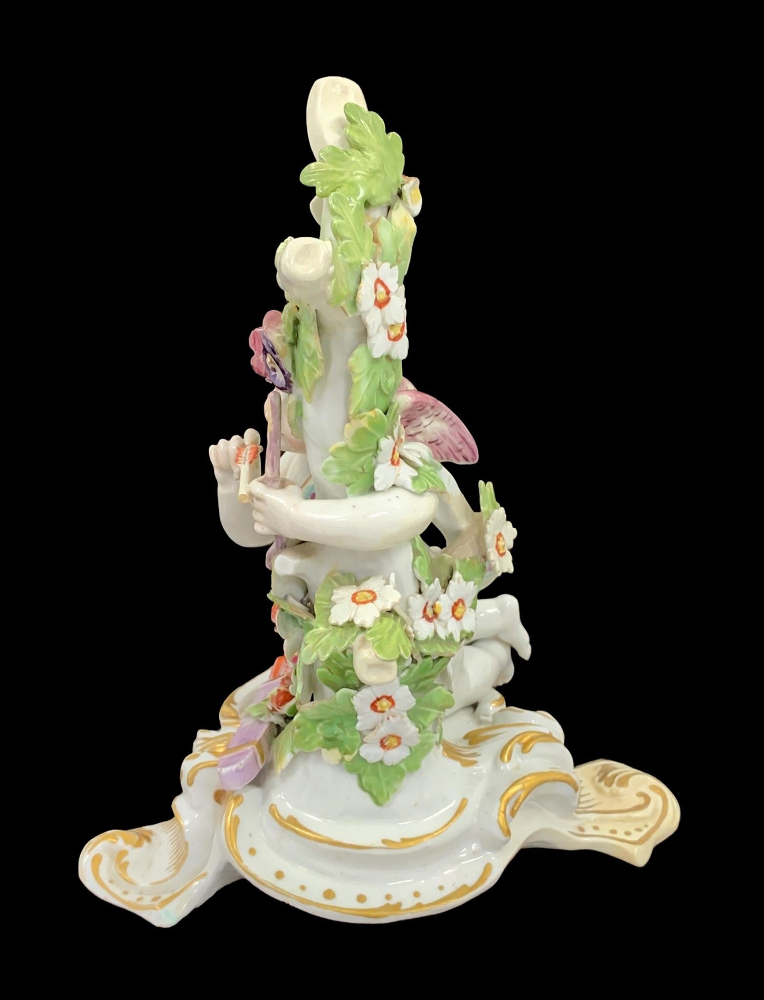 Chelsea Derby Figure of Cupid Kneeling by Tree, c. 1770