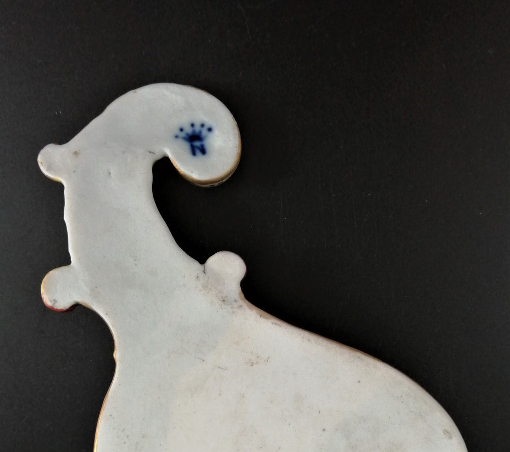 Antique Volkstedt Porcelain Wall Pockets: Relief Cornucopia, 1800s