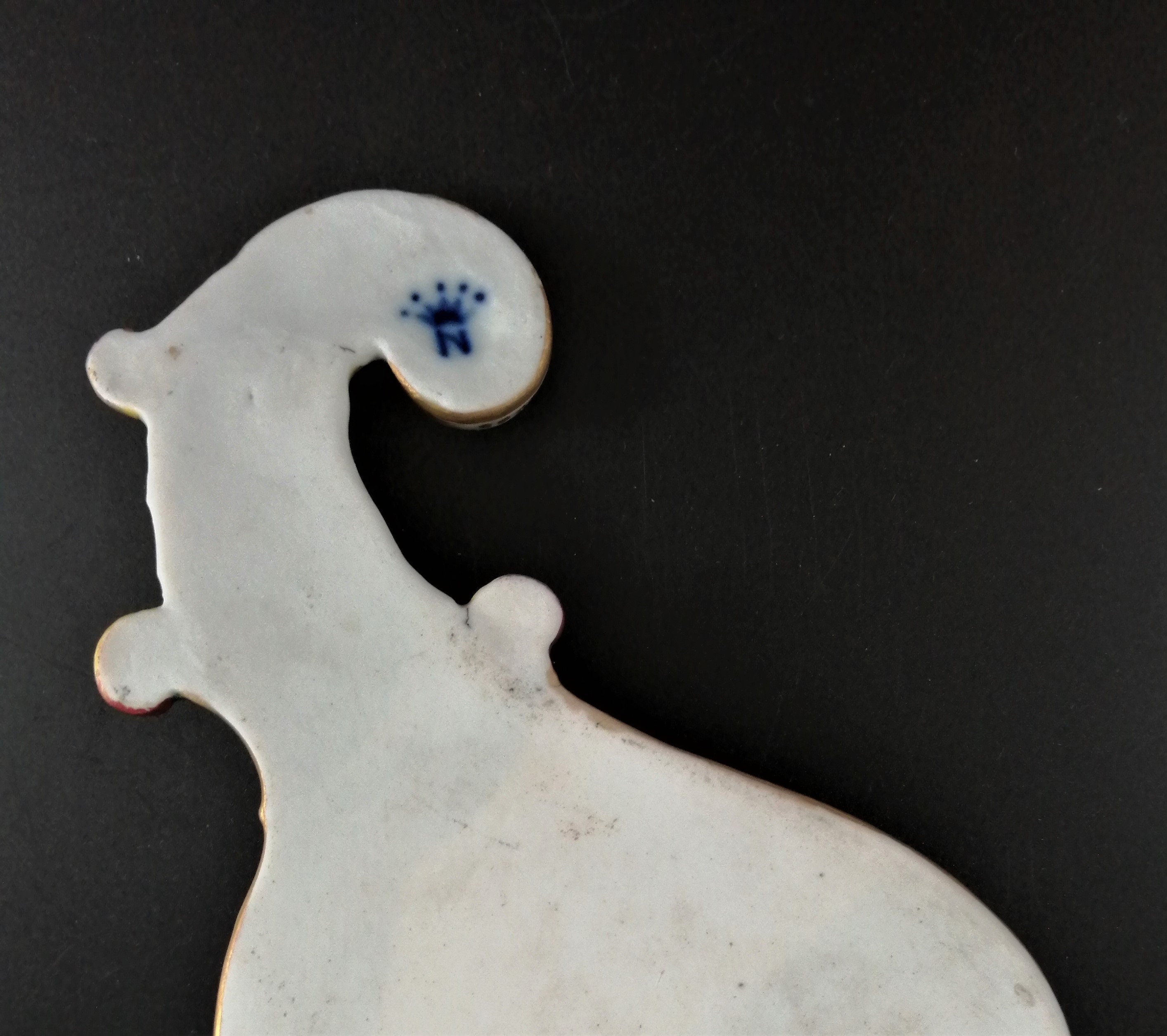 Antique Volkstedt Porcelain Wall Pockets: Relief Cornucopia, 1800s