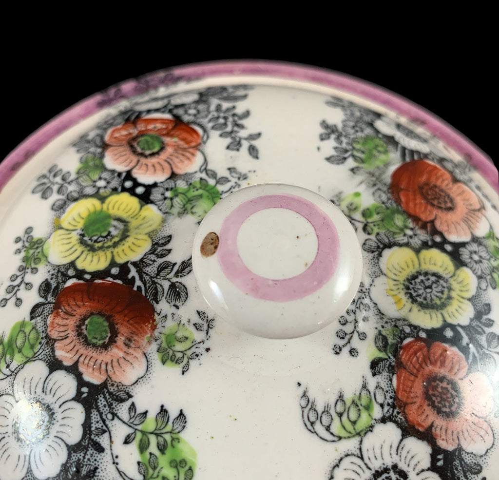 19th Century Sunderland Lustre Lidded Pot.Rare