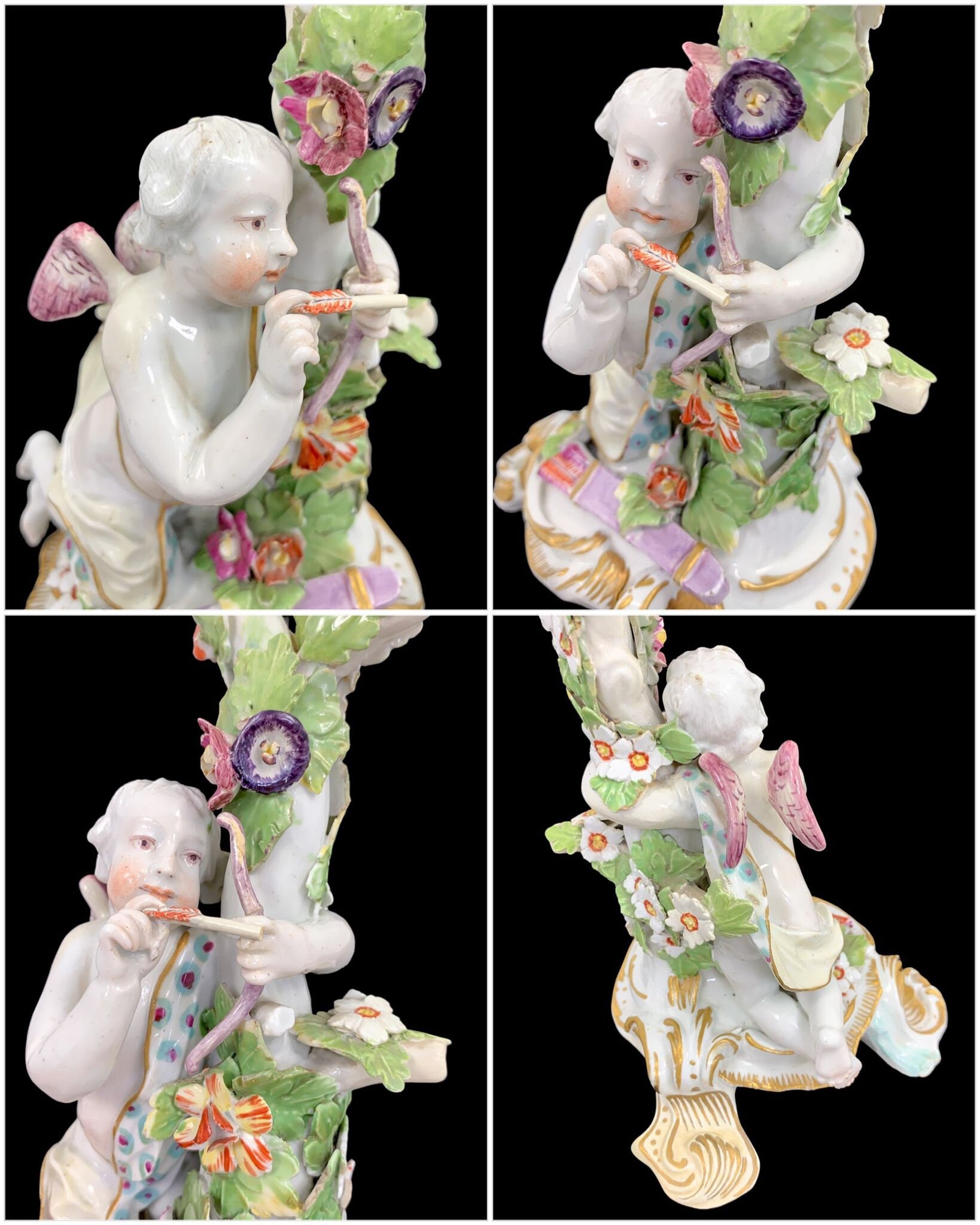 Chelsea Derby Figure of Cupid Kneeling by Tree, c. 1770