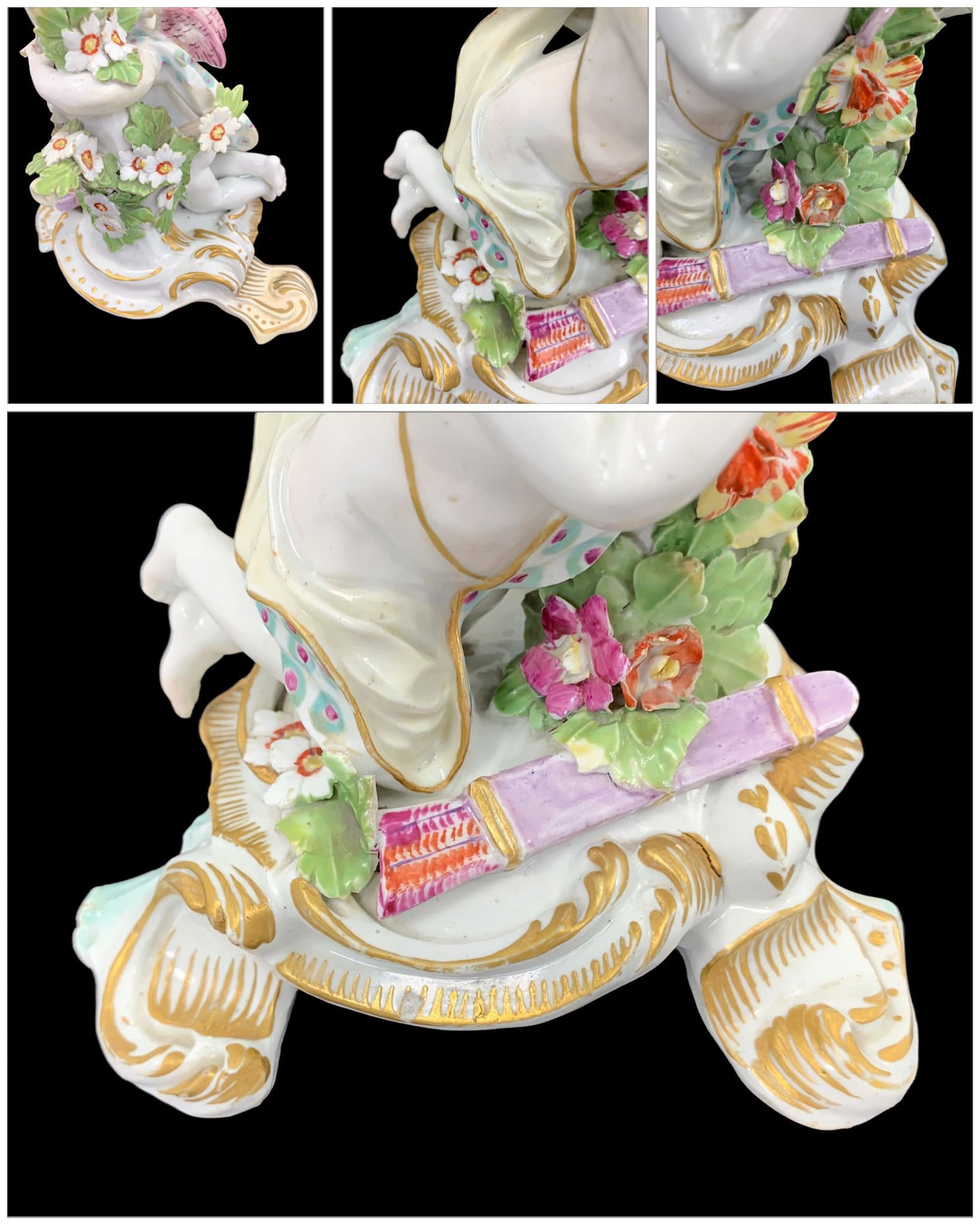 Chelsea Derby Figure of Cupid Kneeling by Tree, c. 1770