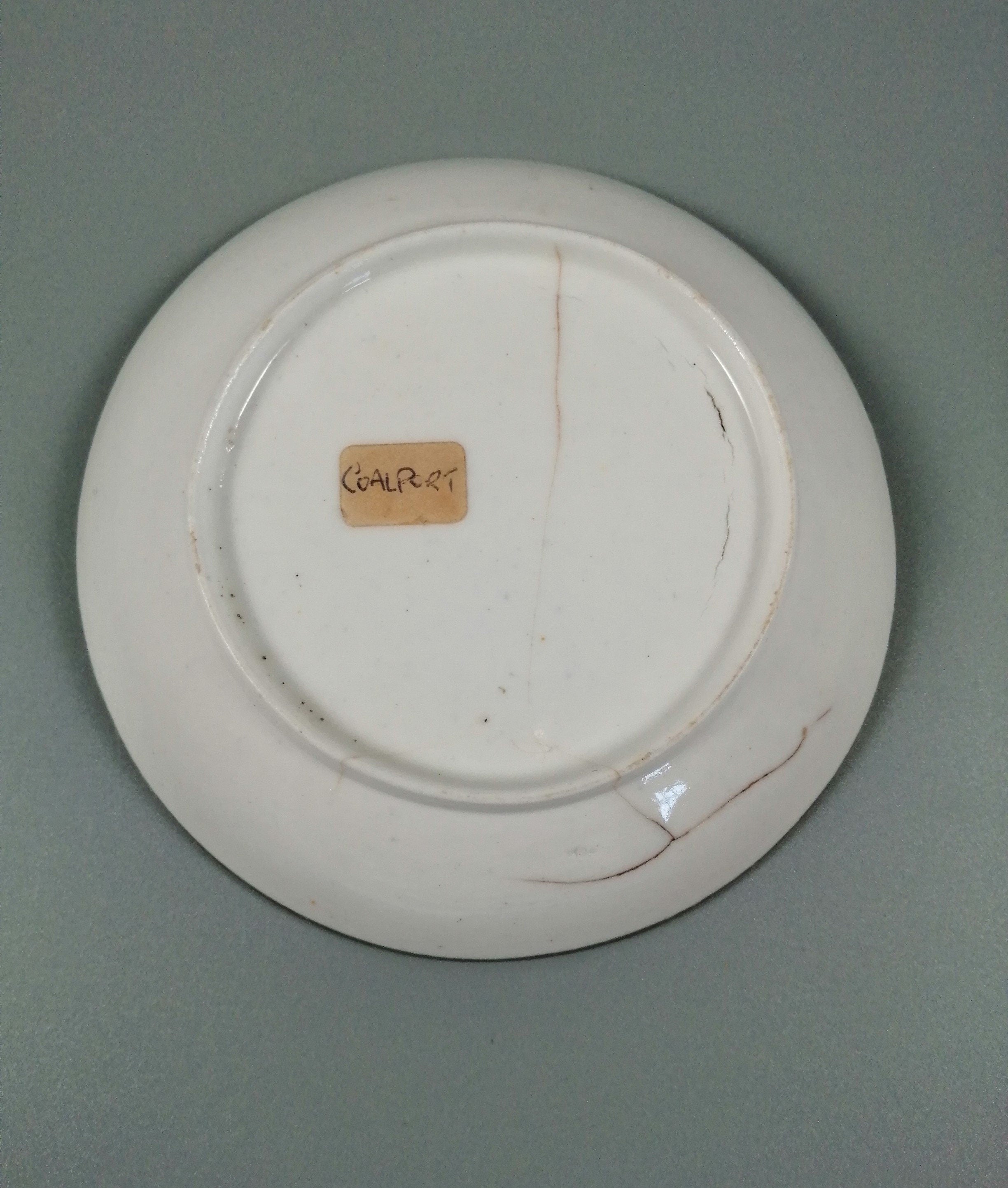 Rare pattern Crazy Cow, silver lustre teacup and saucer