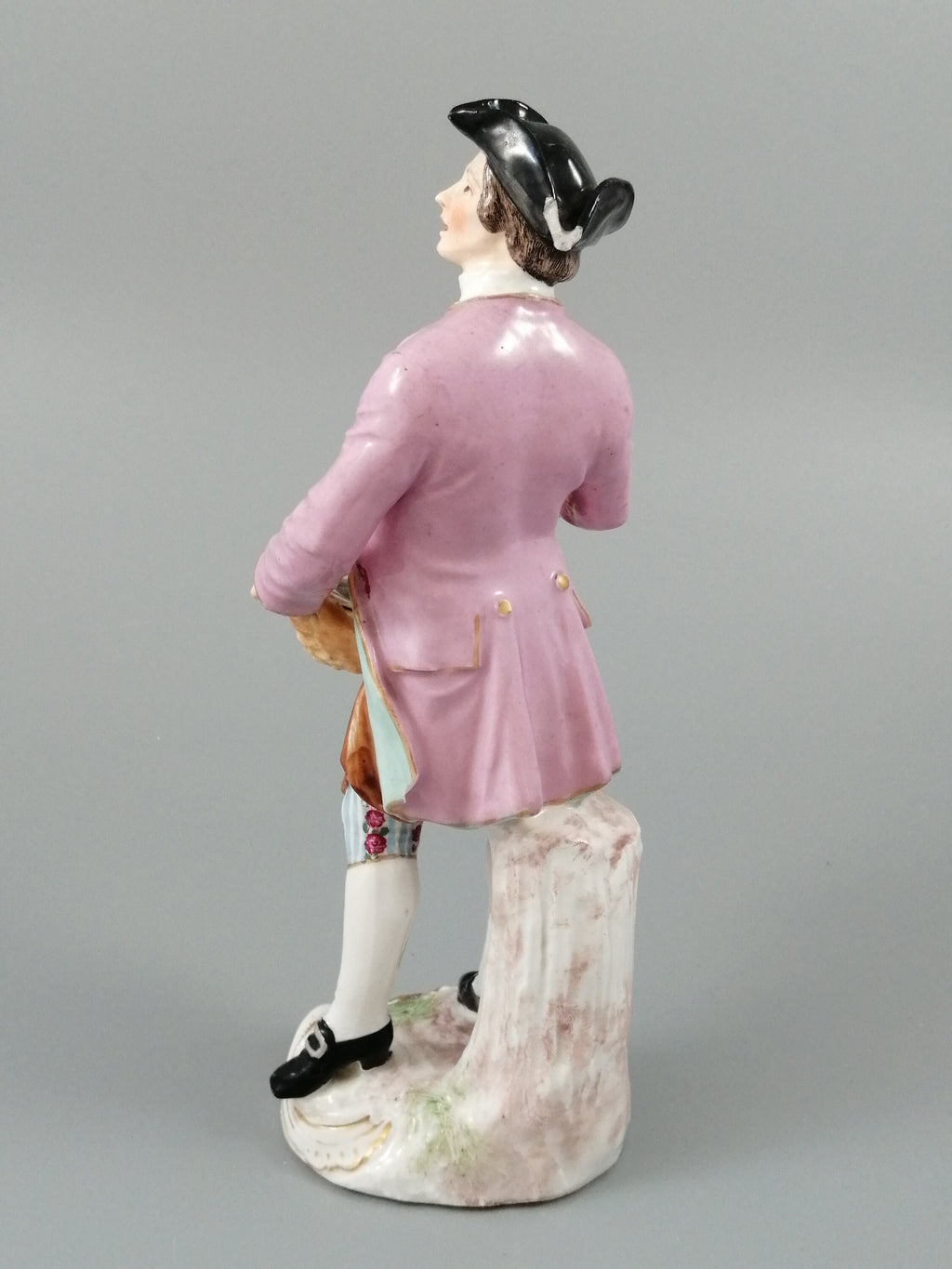 Antique Chelsea porcelain figurine, “A Spoon Seller”, c. 1758 - 1769