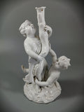 Meissen Candlestick Cherubs Dolphins Kaendler Models 1145