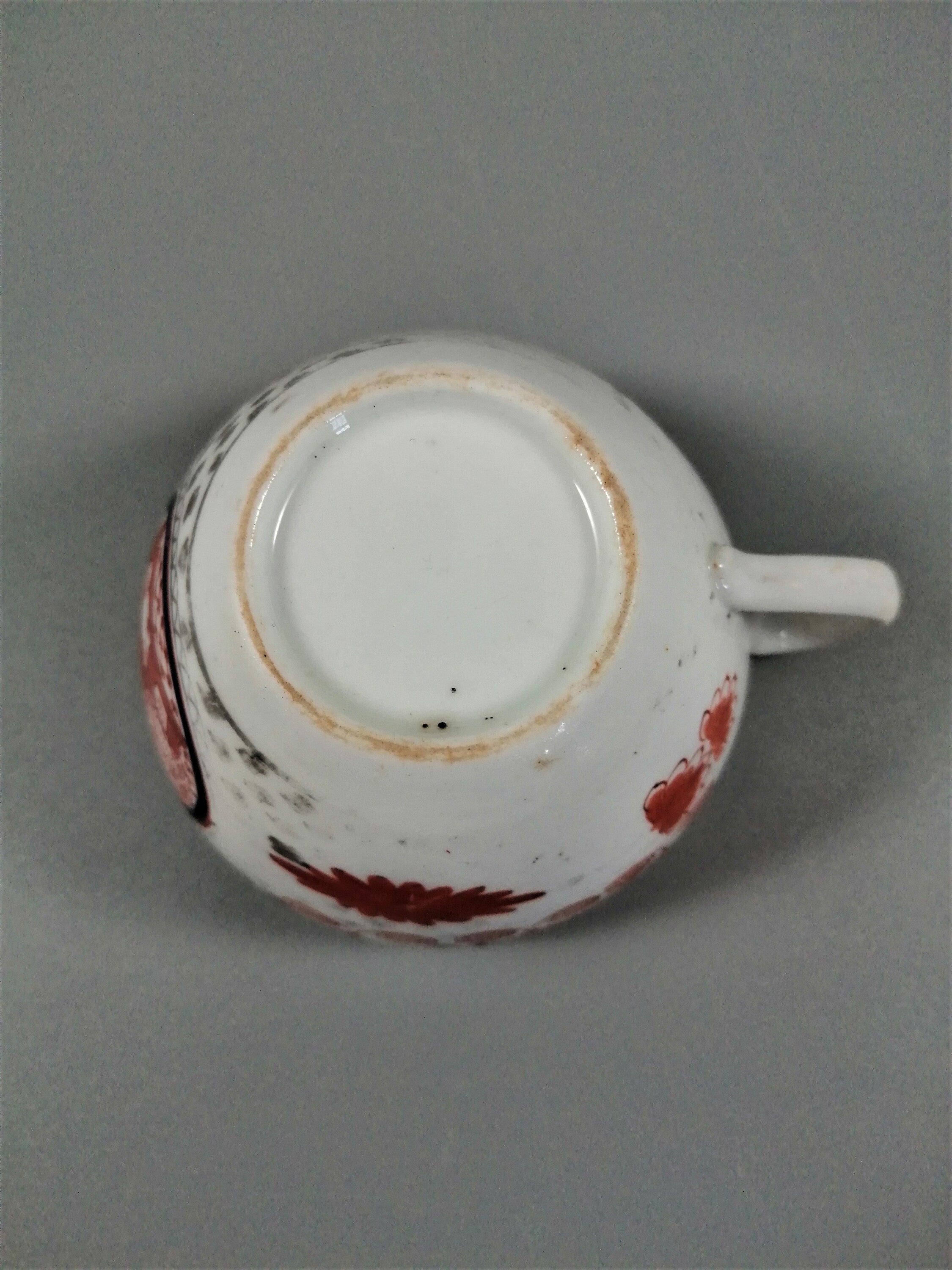 Rare pattern Crazy Cow, silver lustre teacup and saucer