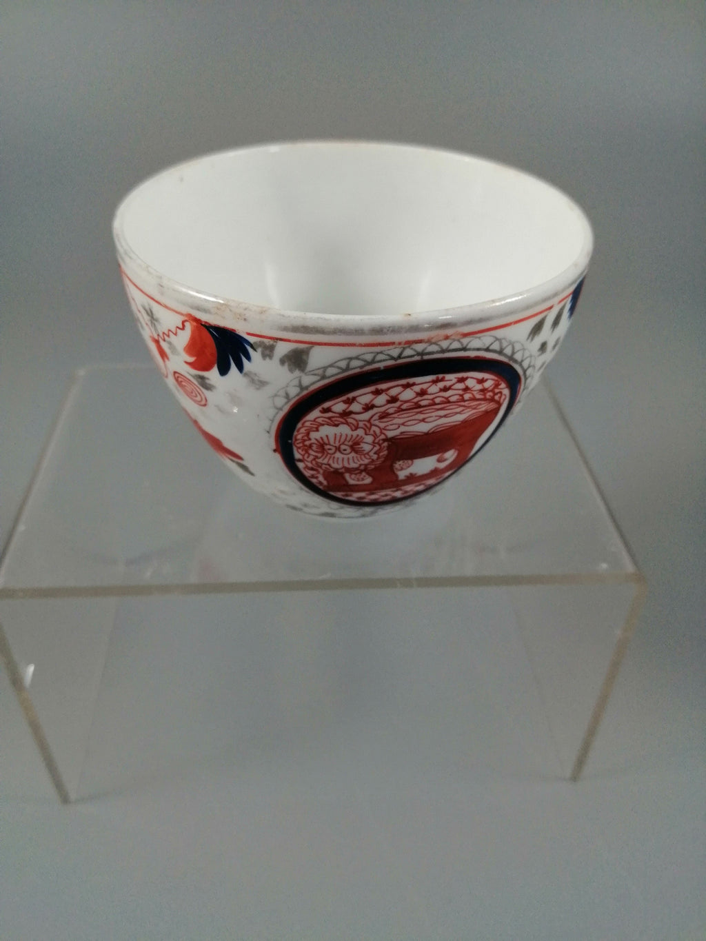 Rare pattern Crazy Cow, silver lustre teacup and saucer