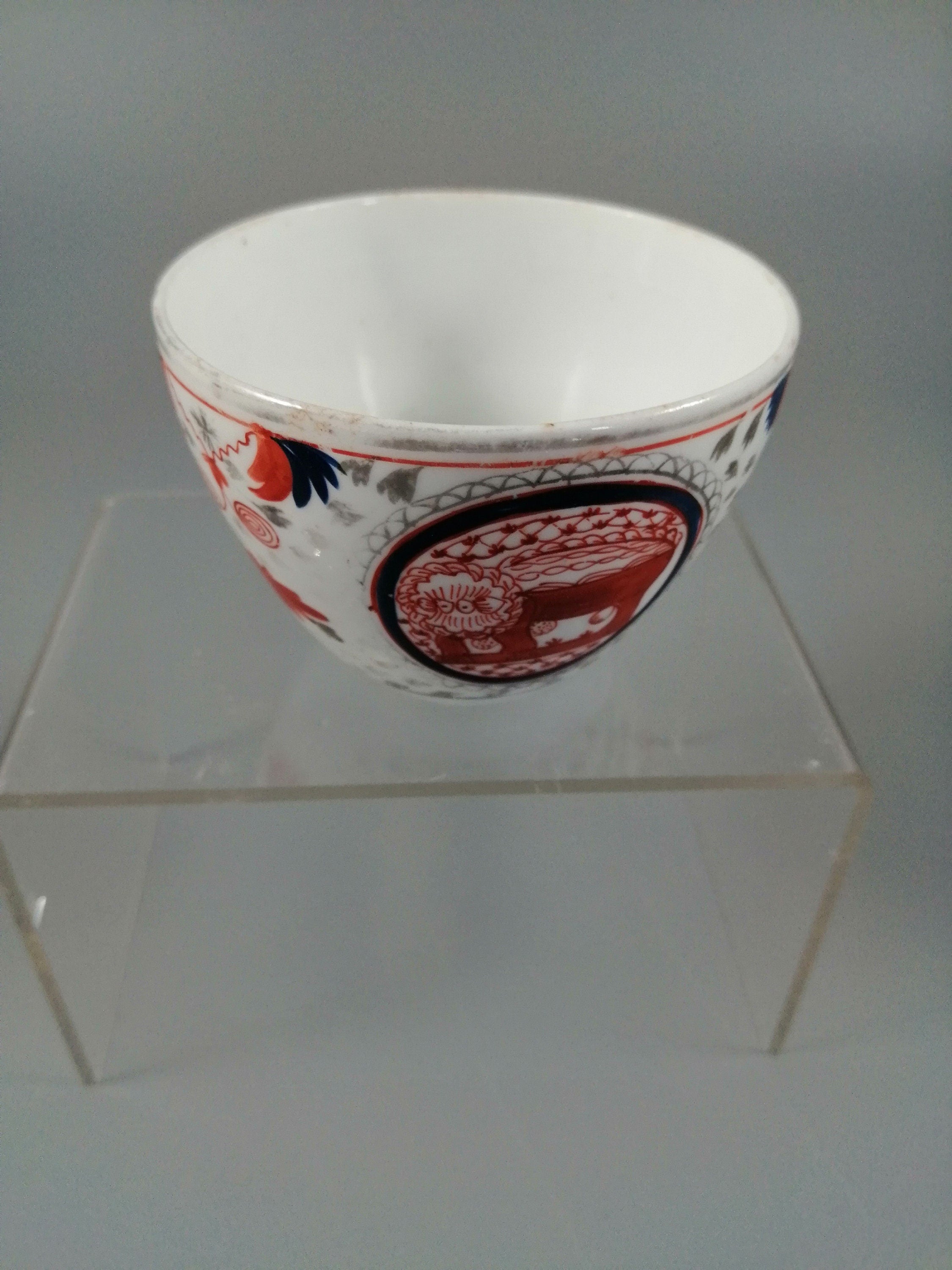 Rare pattern Crazy Cow, silver lustre teacup and saucer