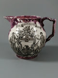 Antique Sunderland lustre jug- The Shipwright's arms/The Sailor farewell,c.1830