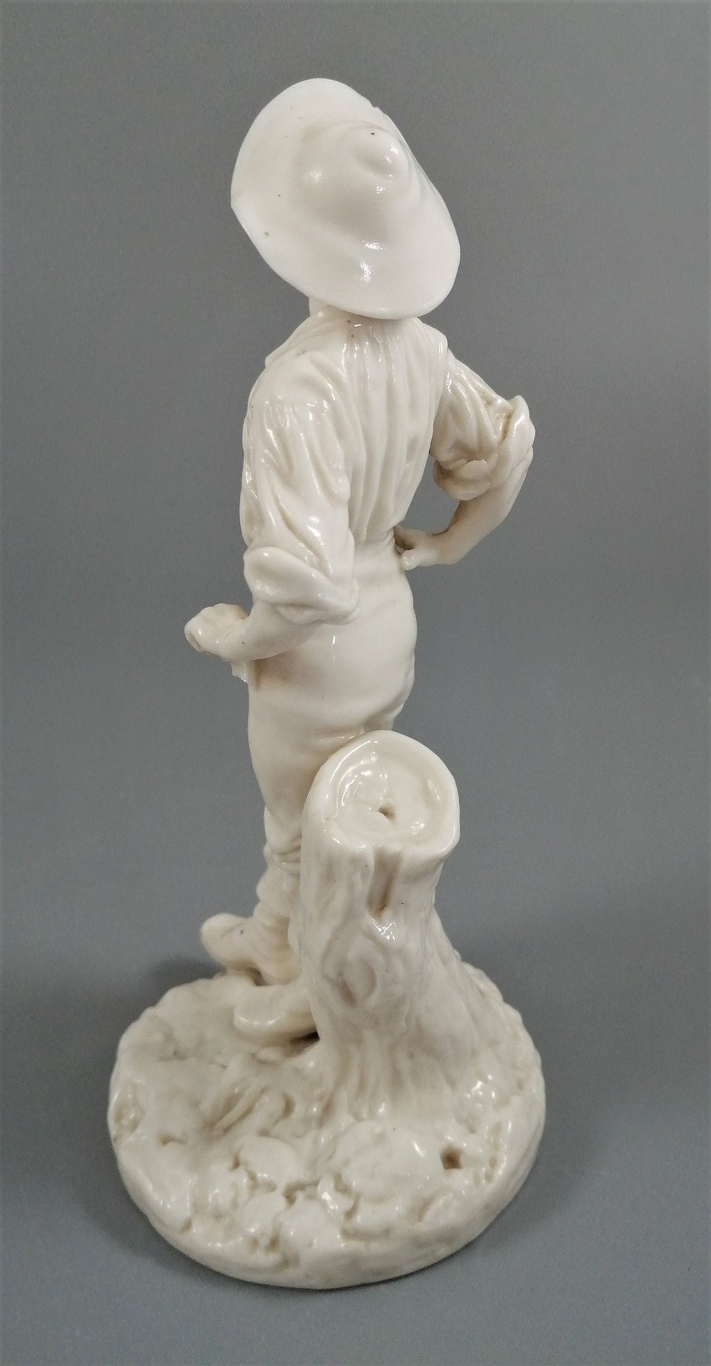 Rare Royal Worcester white glazed figurine of Labourer, c. 1870