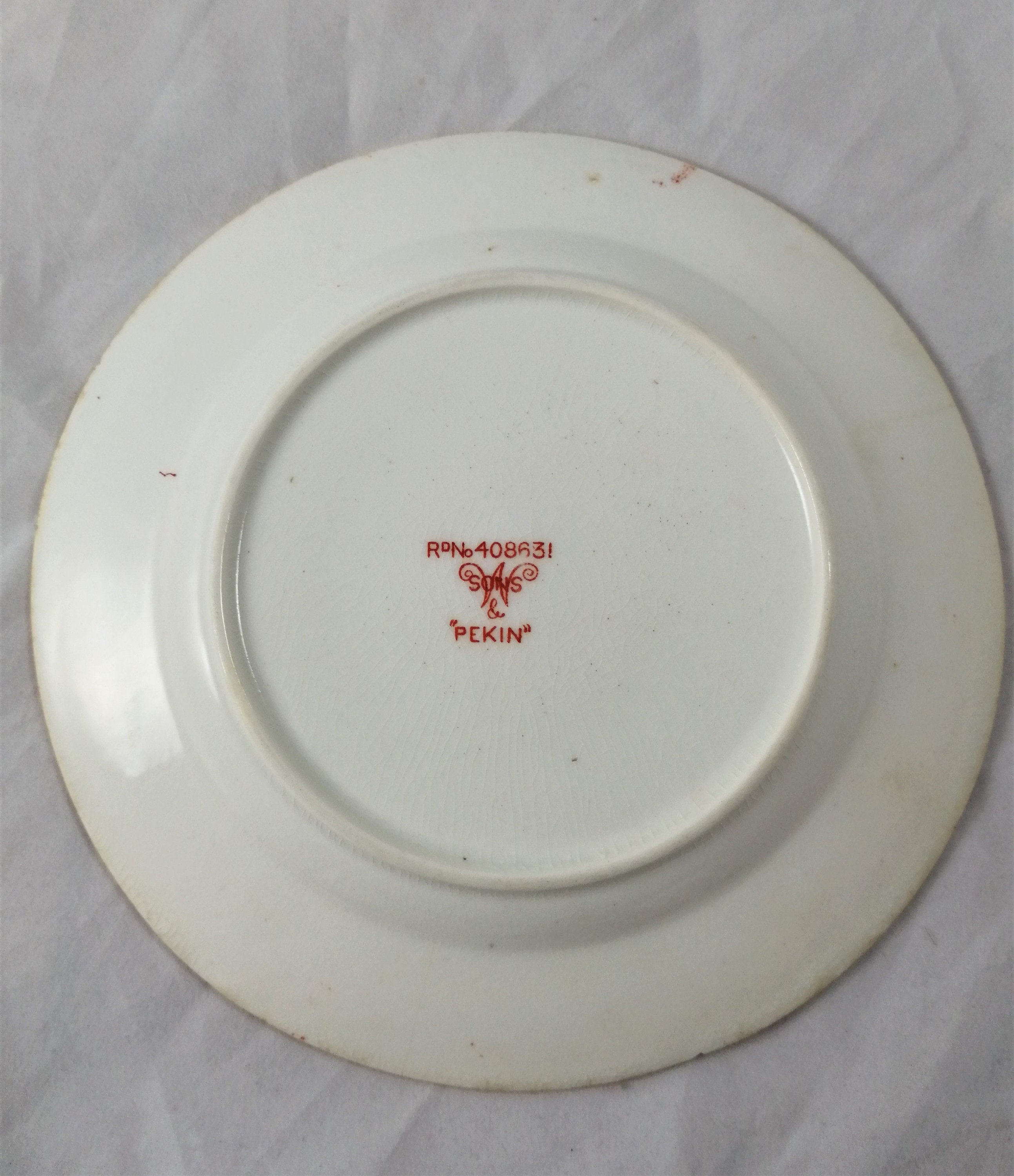 Antique chinoiserie set, tea cup,saucer and dessert plate,Williamson & Sons