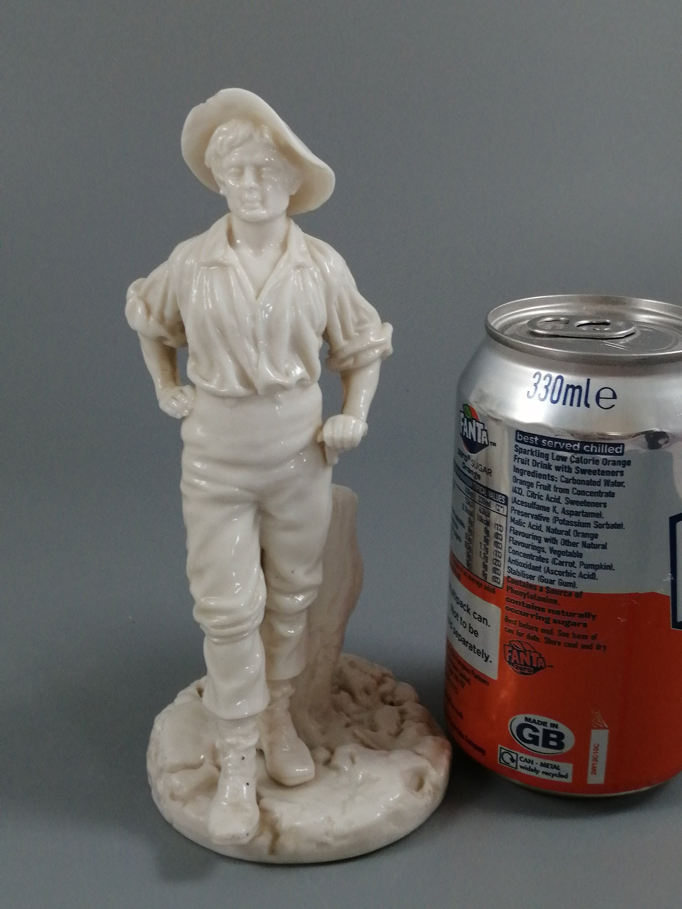 Rare Royal Worcester white glazed figurine of Labourer, c. 1870