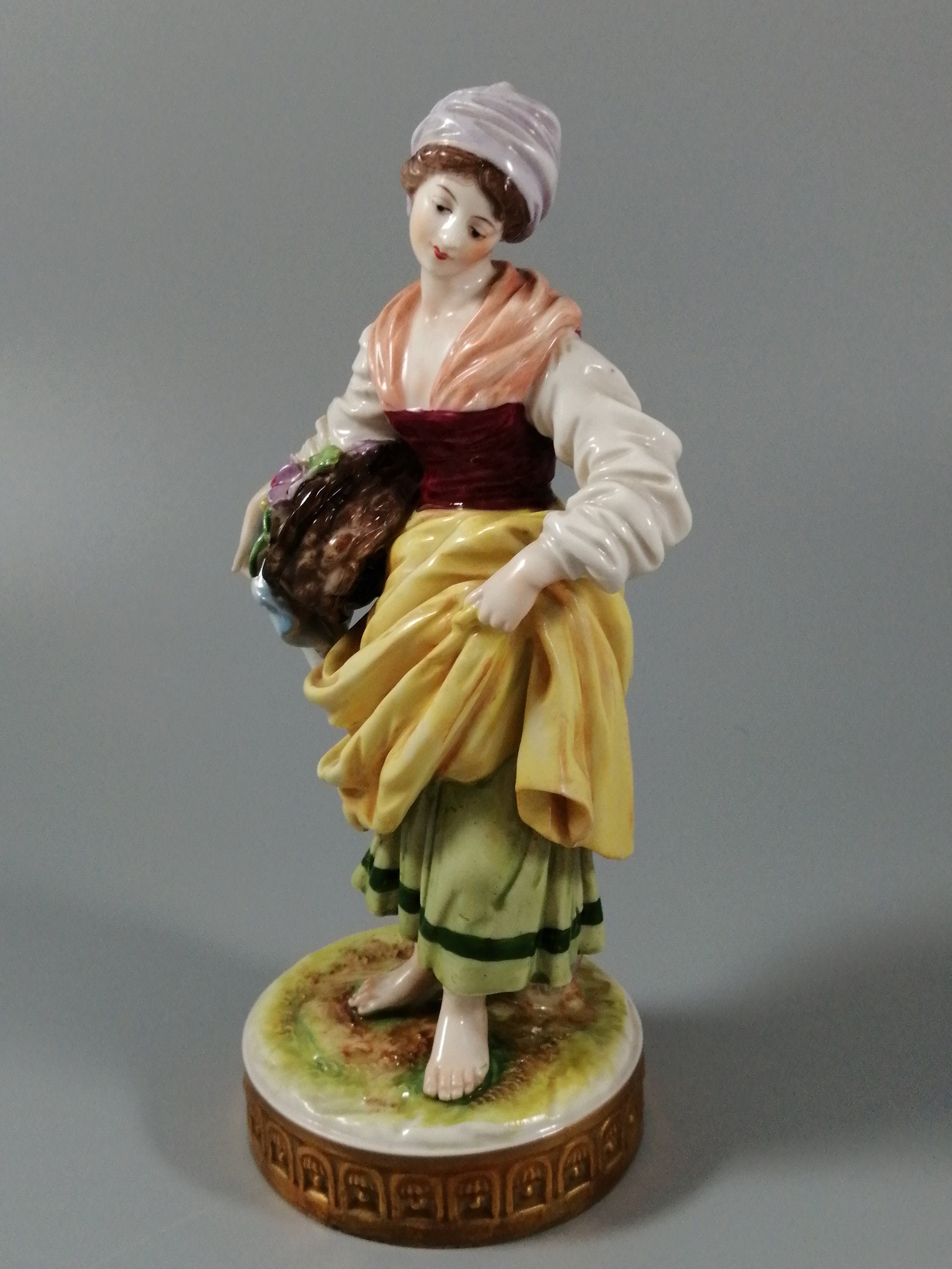 Antique porcelain figurine , Capodimonte, 19th century