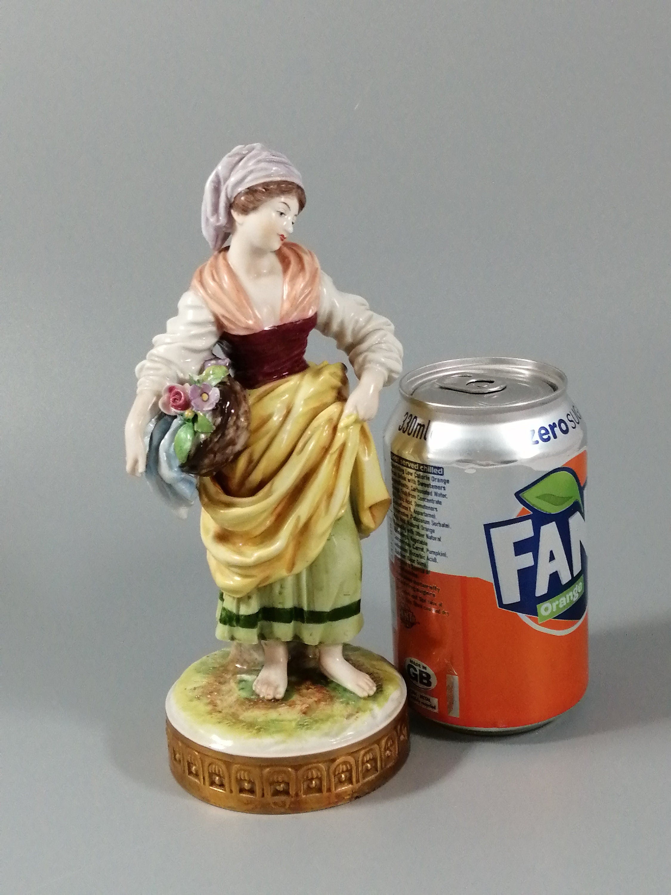 Antique porcelain figurine , Capodimonte, 19th century