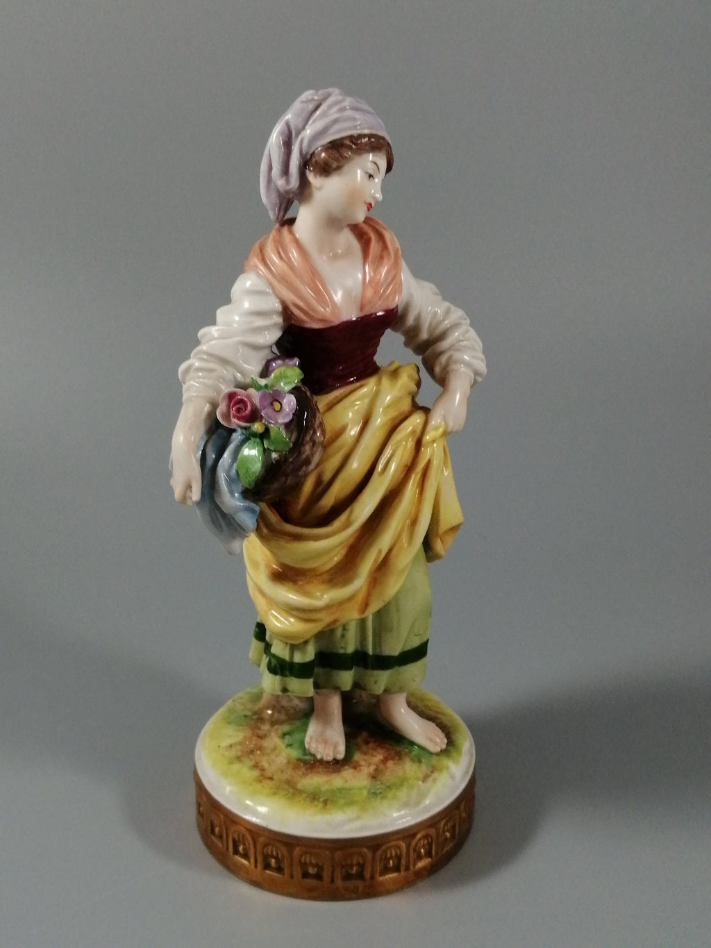Antique porcelain figurine , Capodimonte, 19th century
