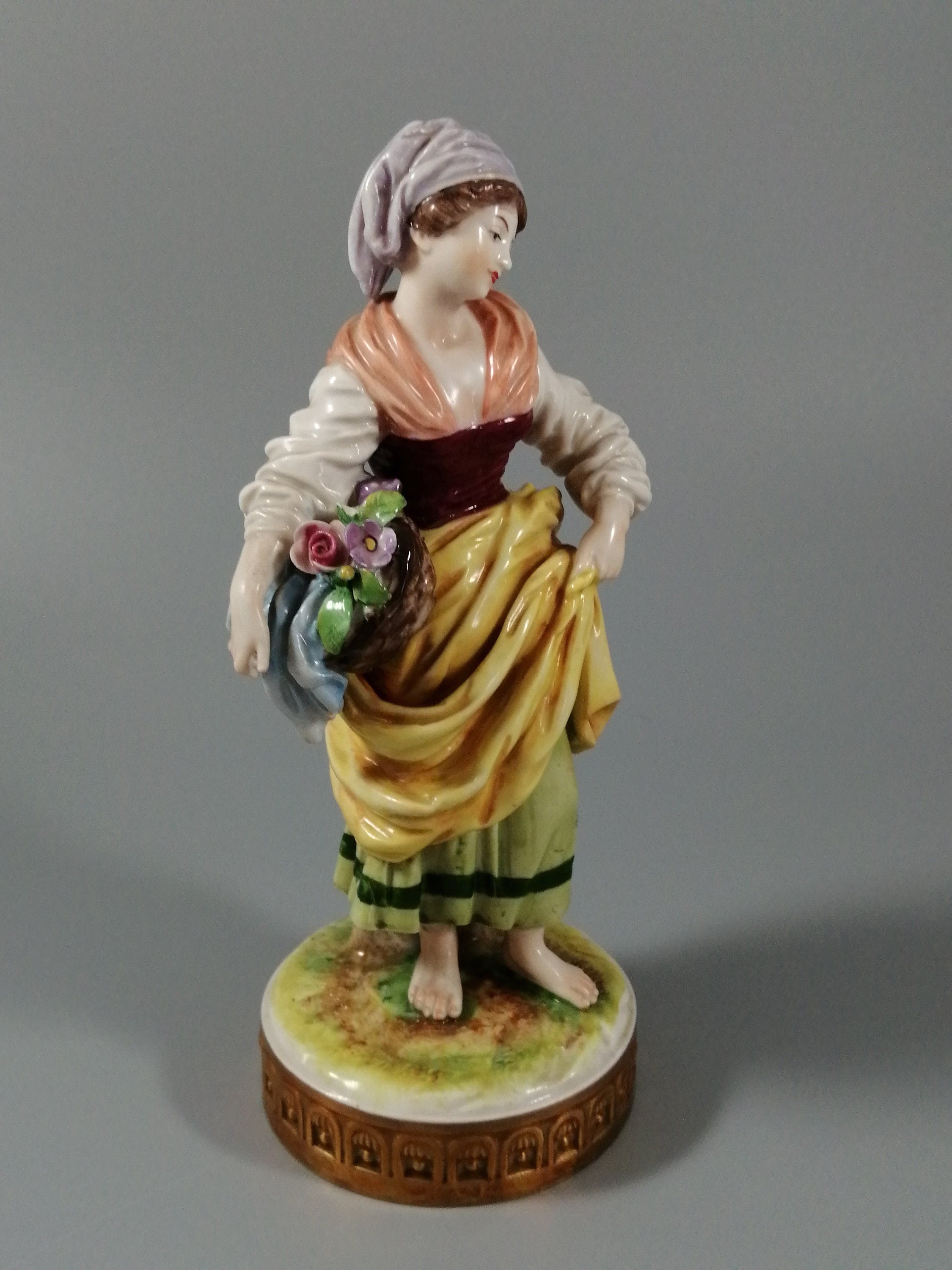 Antique porcelain figurine , Capodimonte, 19th century