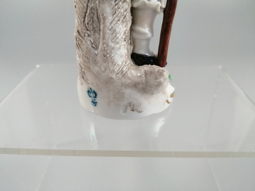 Vintage porcelain figurine of a traveller, Sitzendorf