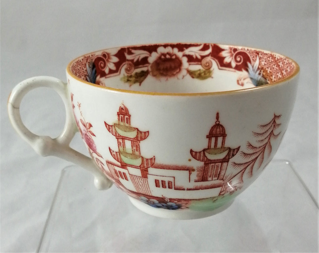 Antique chinoiserie set, tea cup,saucer and dessert plate,Williamson & Sons
