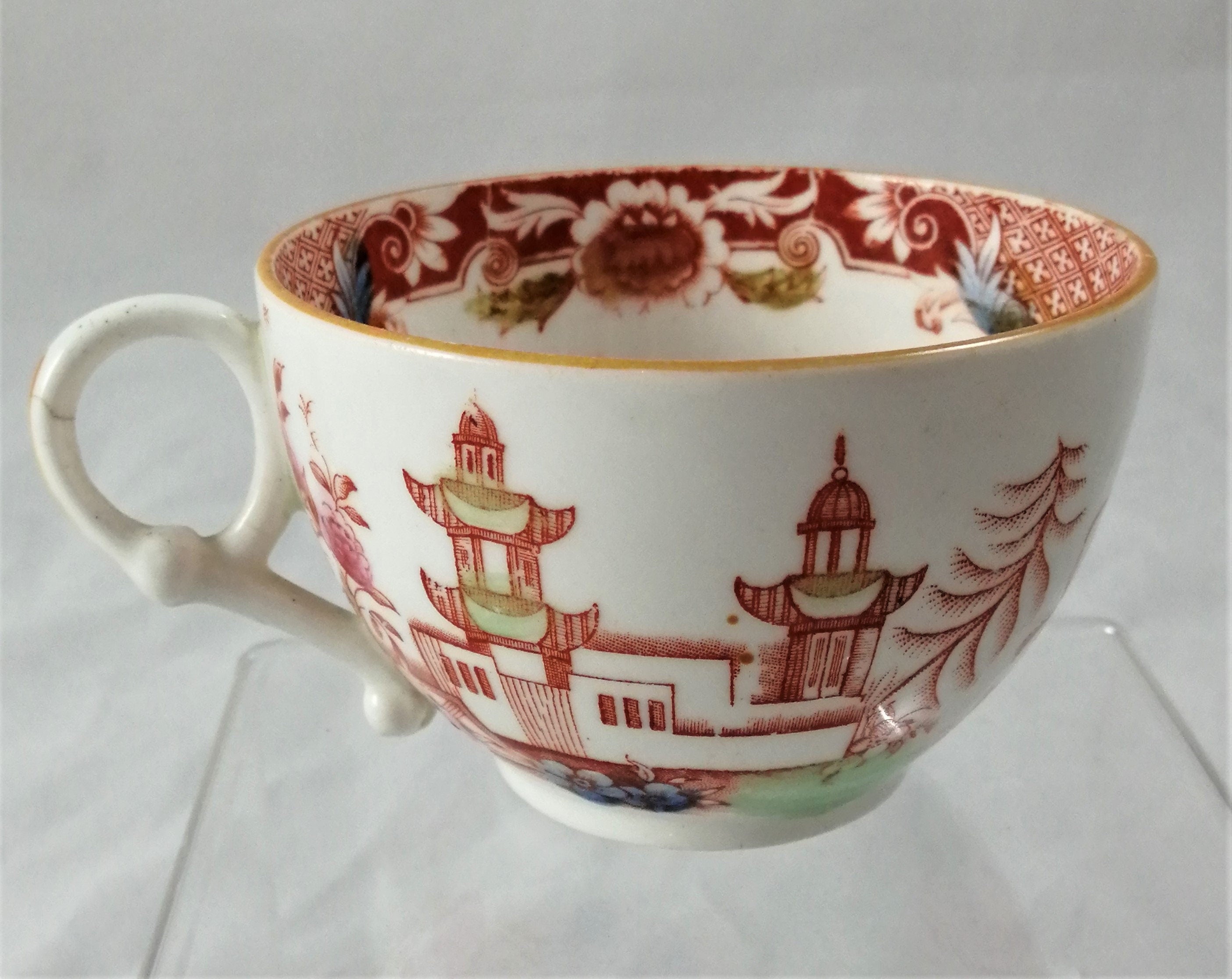 Antique chinoiserie set, tea cup,saucer and dessert plate,Williamson & Sons