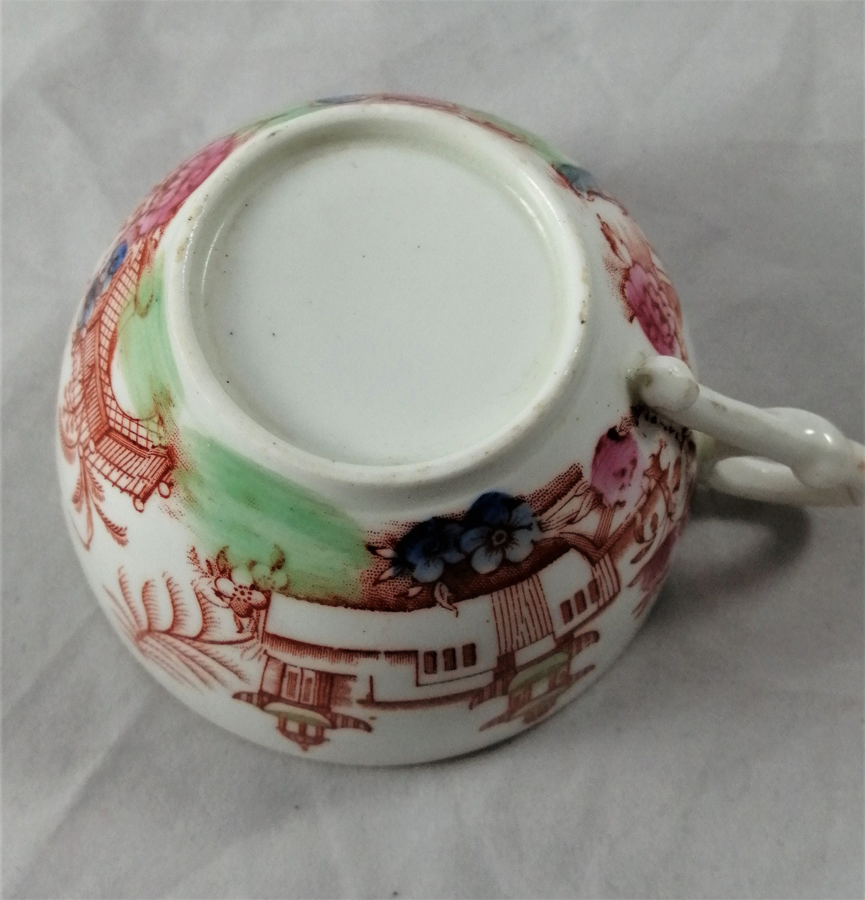 Antique chinoiserie set, tea cup,saucer and dessert plate,Williamson & Sons