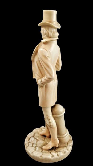 Royal Worcester figurine of a gentleman by James Hadley, Regency era, porcelain