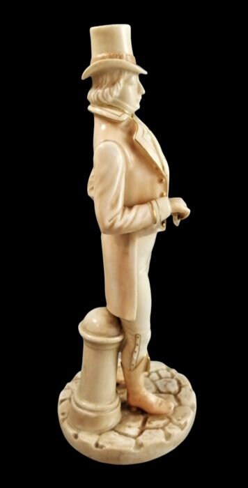 Royal Worcester figurine of a gentleman by James Hadley, Regency era, porcelain