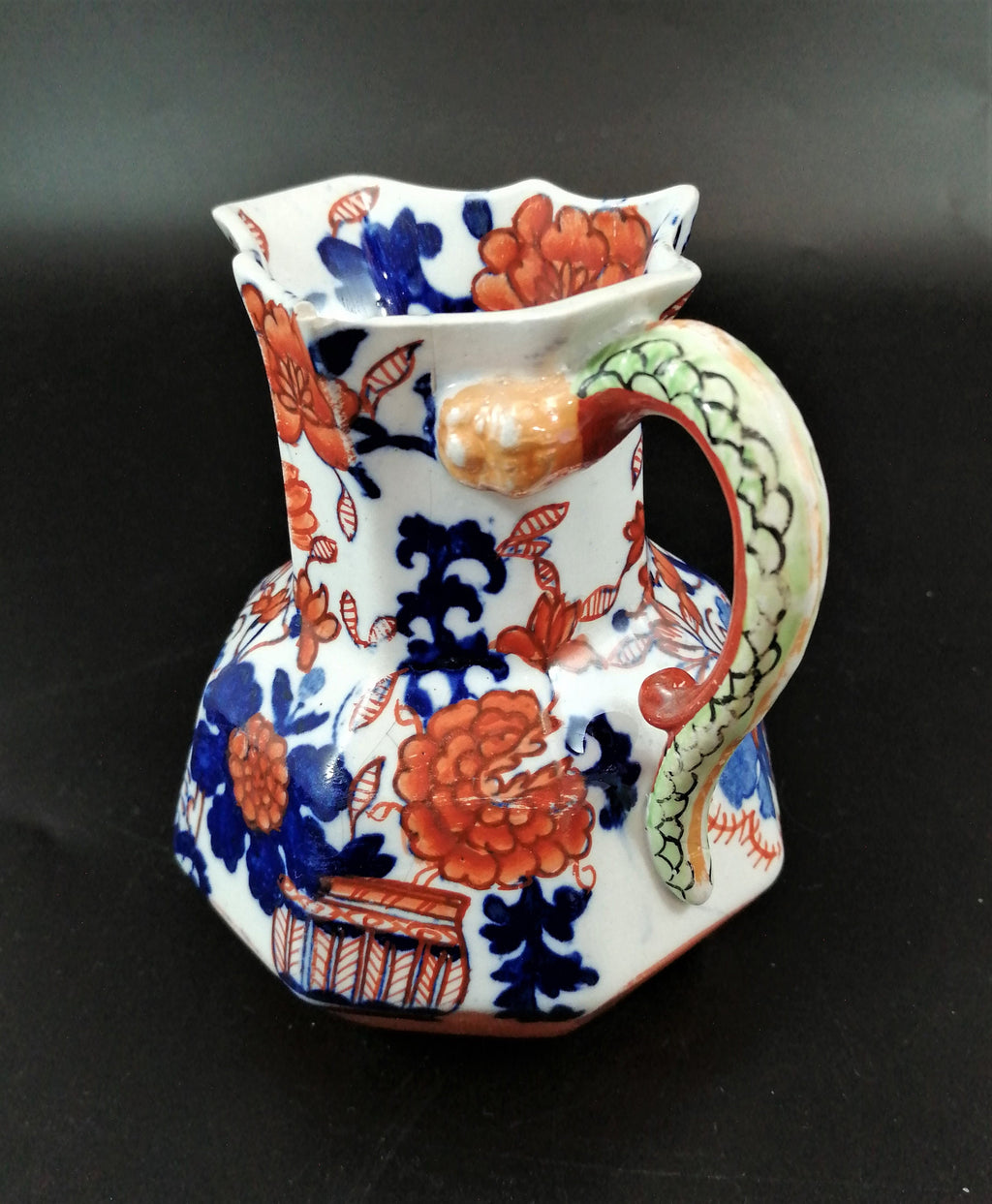 Mason's Patent Ironstone China 'Japan Basket' Hydra Jug c1830