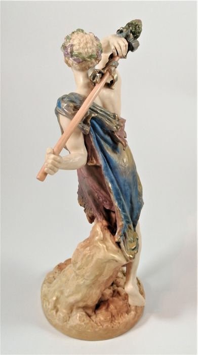 James Hadley - Royal Worcester - Figurine, Satyr with Staff, Pattern 1440 - Porcelain