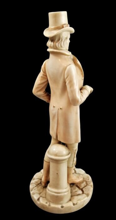 Royal Worcester figurine of a gentleman by James Hadley, Regency era, porcelain