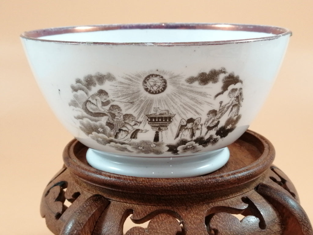 Rare 1817 Princess Charlotte Memorial Bowl: Antique Staffordshire Lustreware
