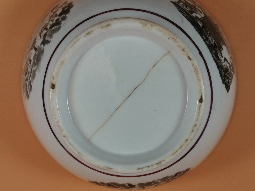 Rare 1817 Princess Charlotte Memorial Tea Bowl: Antique Staffordshire Lustreware