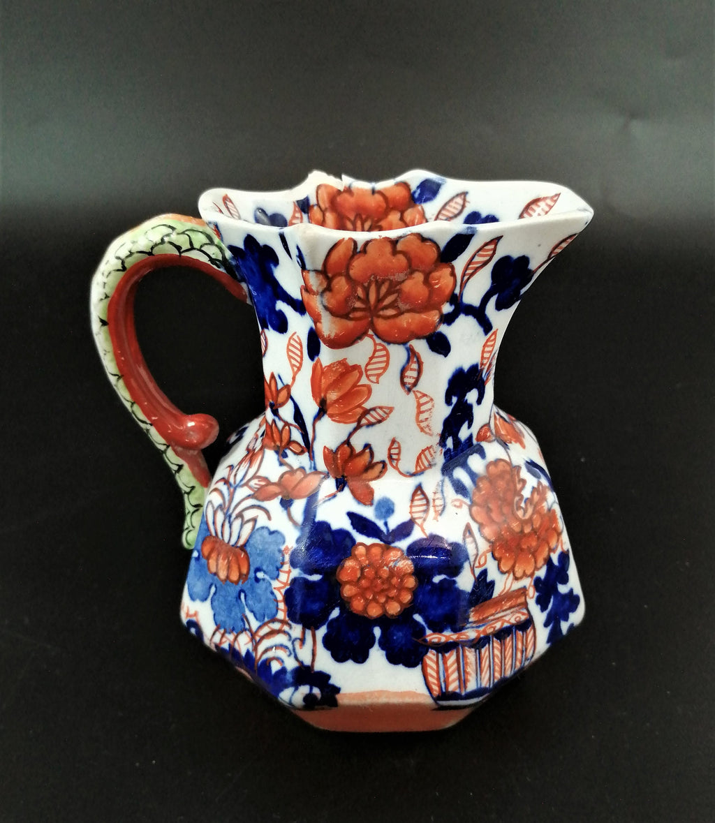 Mason's Patent Ironstone China 'Japan Basket' Hydra Jug c1830