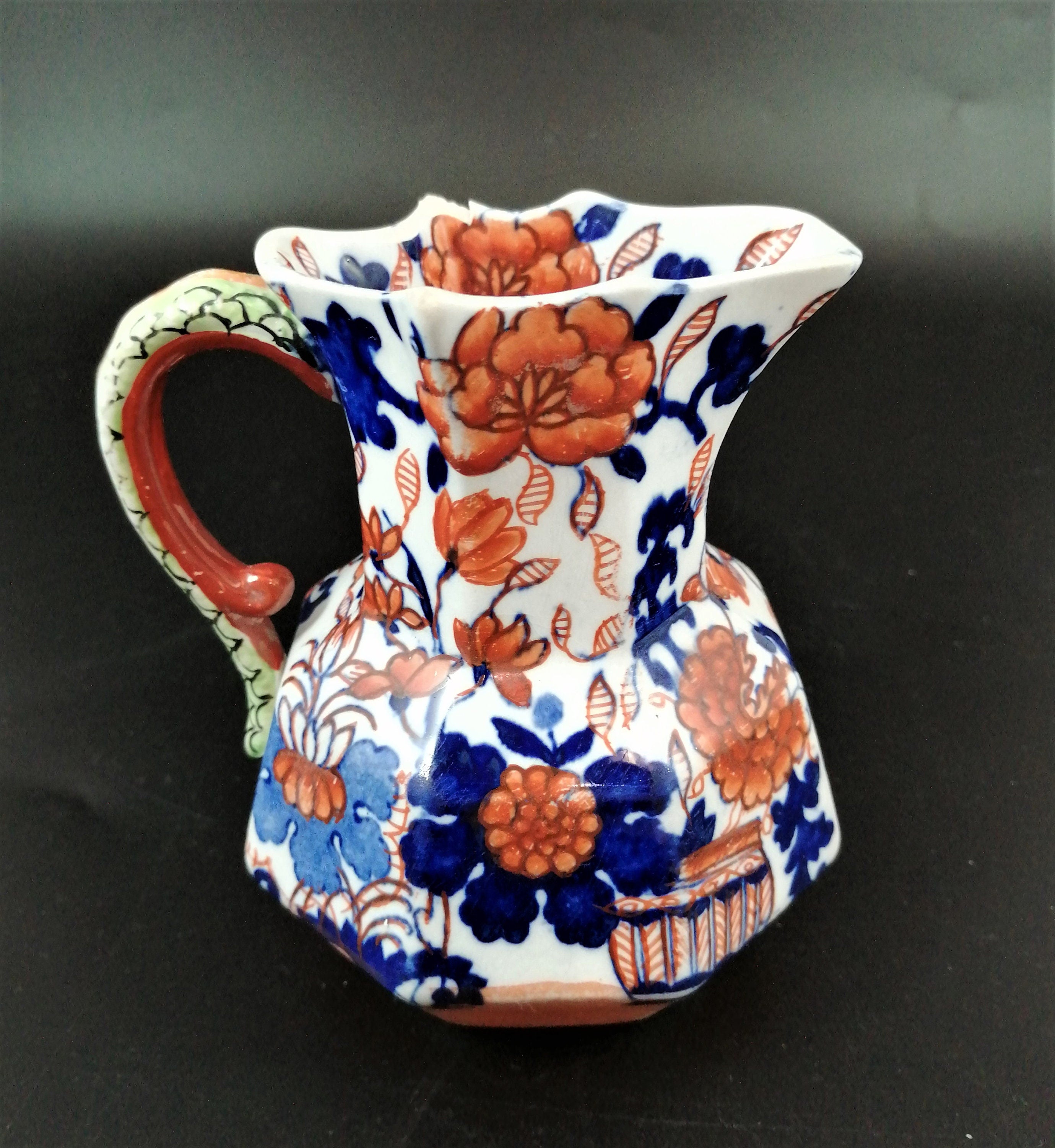 Mason's Patent Ironstone China 'Japan Basket' Hydra Jug c1830