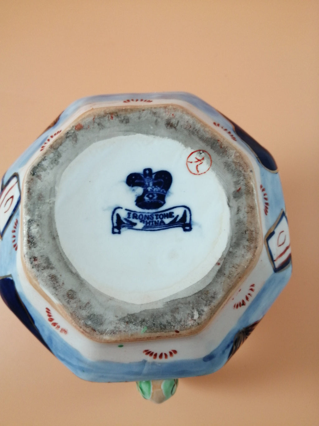 Antique Mason's Ironstone Jug: Serpent Handle, Imari Palette, Gilded Accents