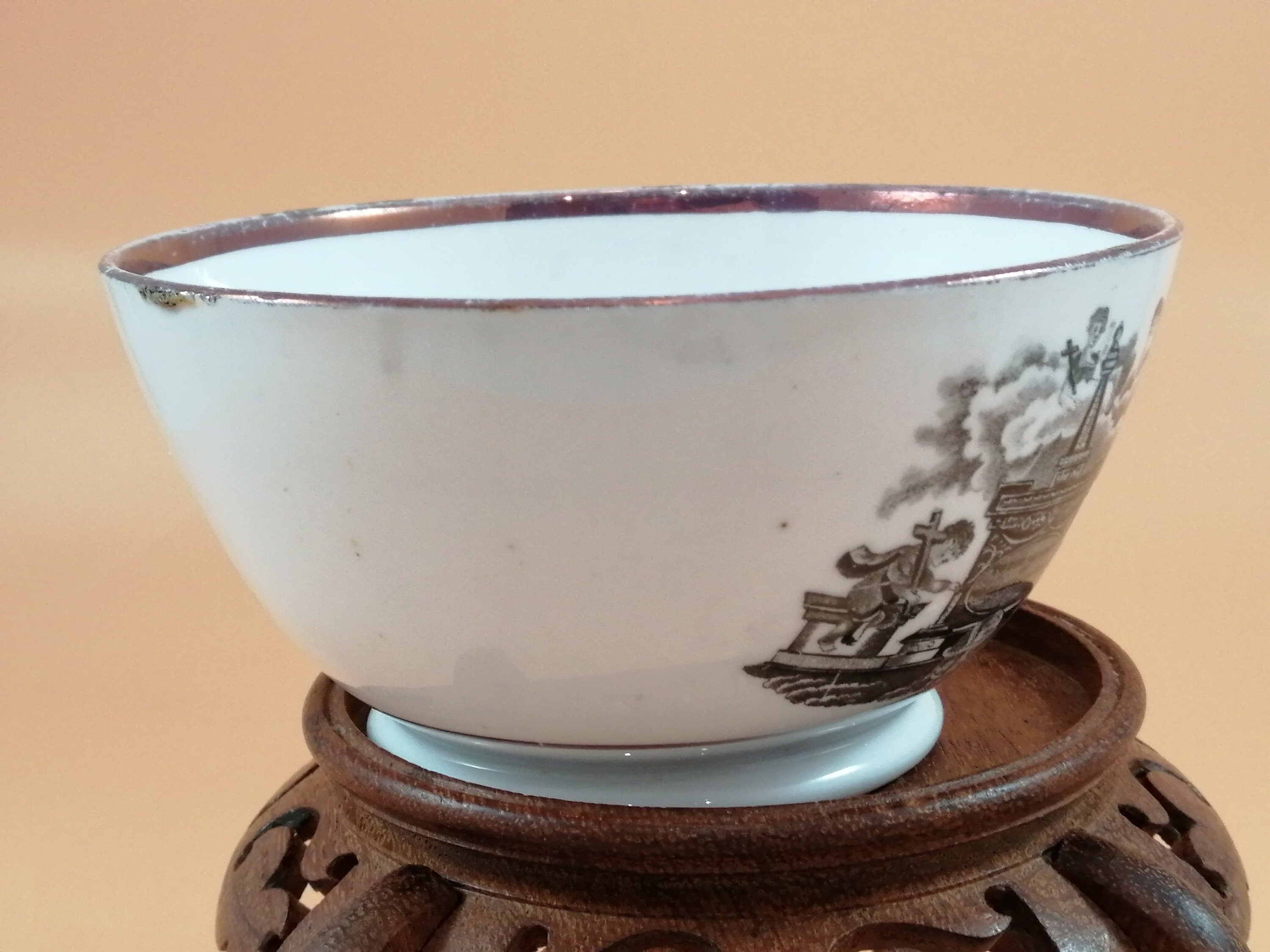Rare 1817 Princess Charlotte Memorial Bowl: Antique Staffordshire Lustreware