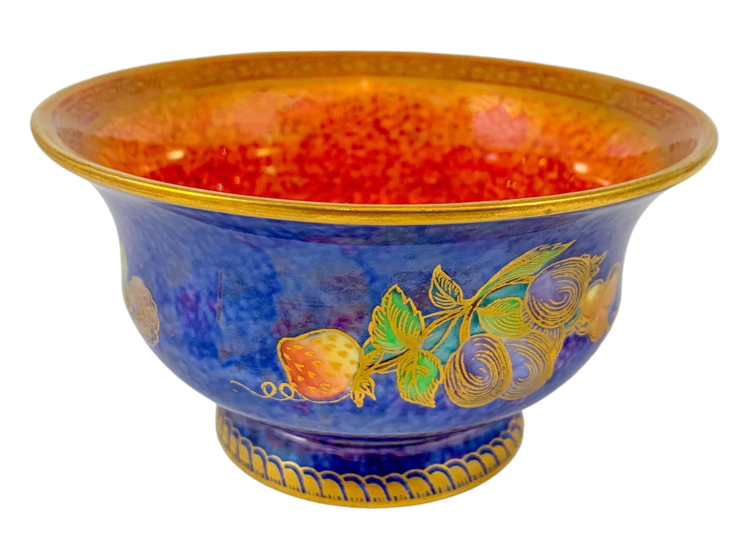 Blue Fruit lustre bowl ,Wedgwood ,designed by Daisy Makeig-Jones circa 1929