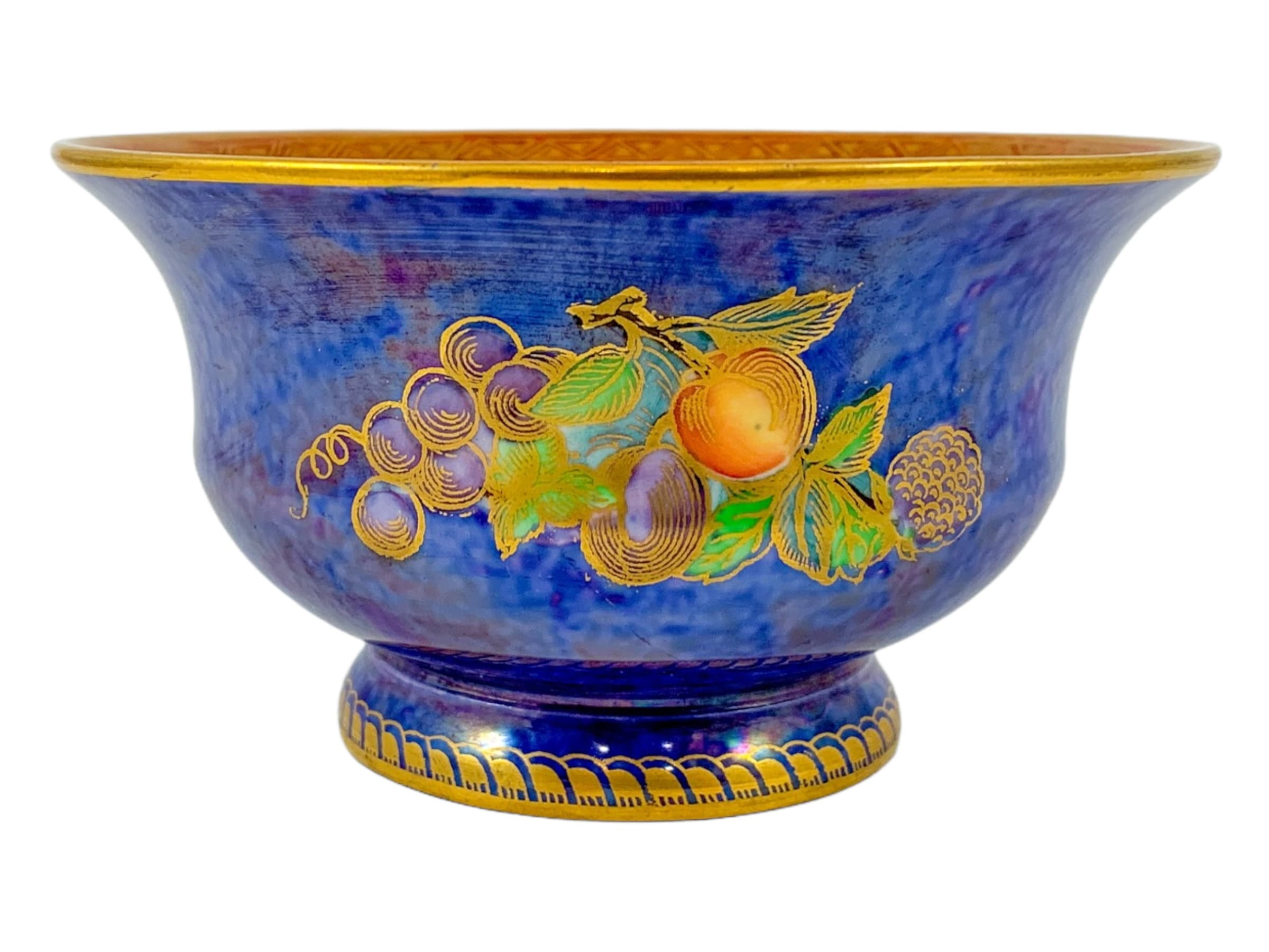 Blue Fruit lustre bowl ,Wedgwood ,designed by Daisy Makeig-Jones circa 1929